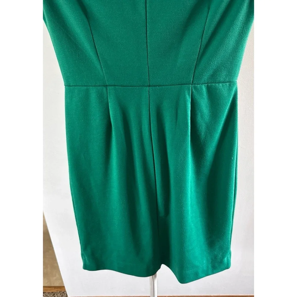 Missinmo Women's Green Neck‎ Twist Sheath Dress Size Medium